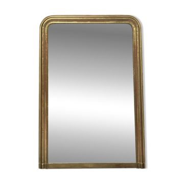 Antique Louis-Philippe mirror, beaded, 151.5/105cm, overmantel for fireplace.