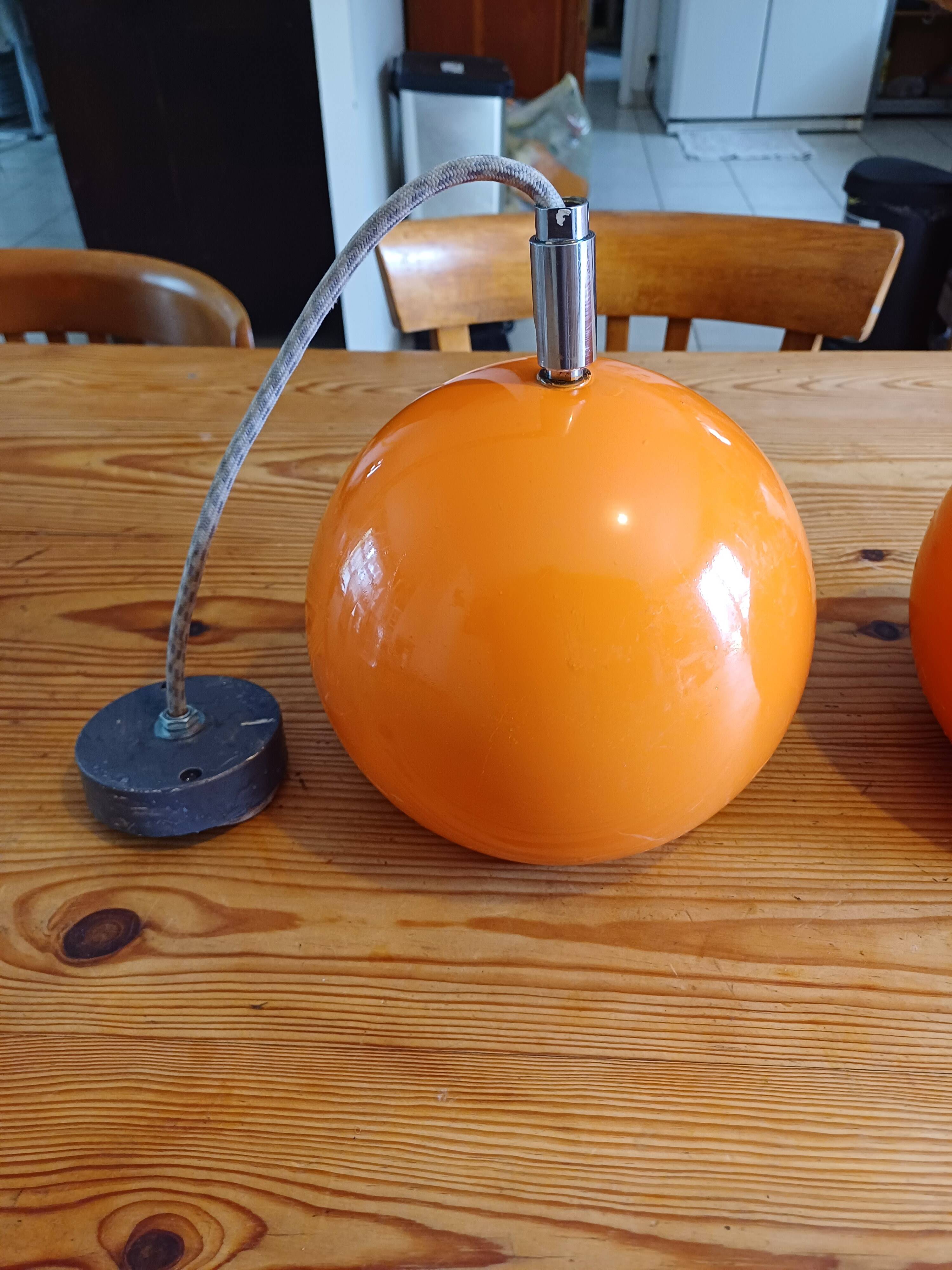 Pair of vintage erco dmi pendants or wall lights