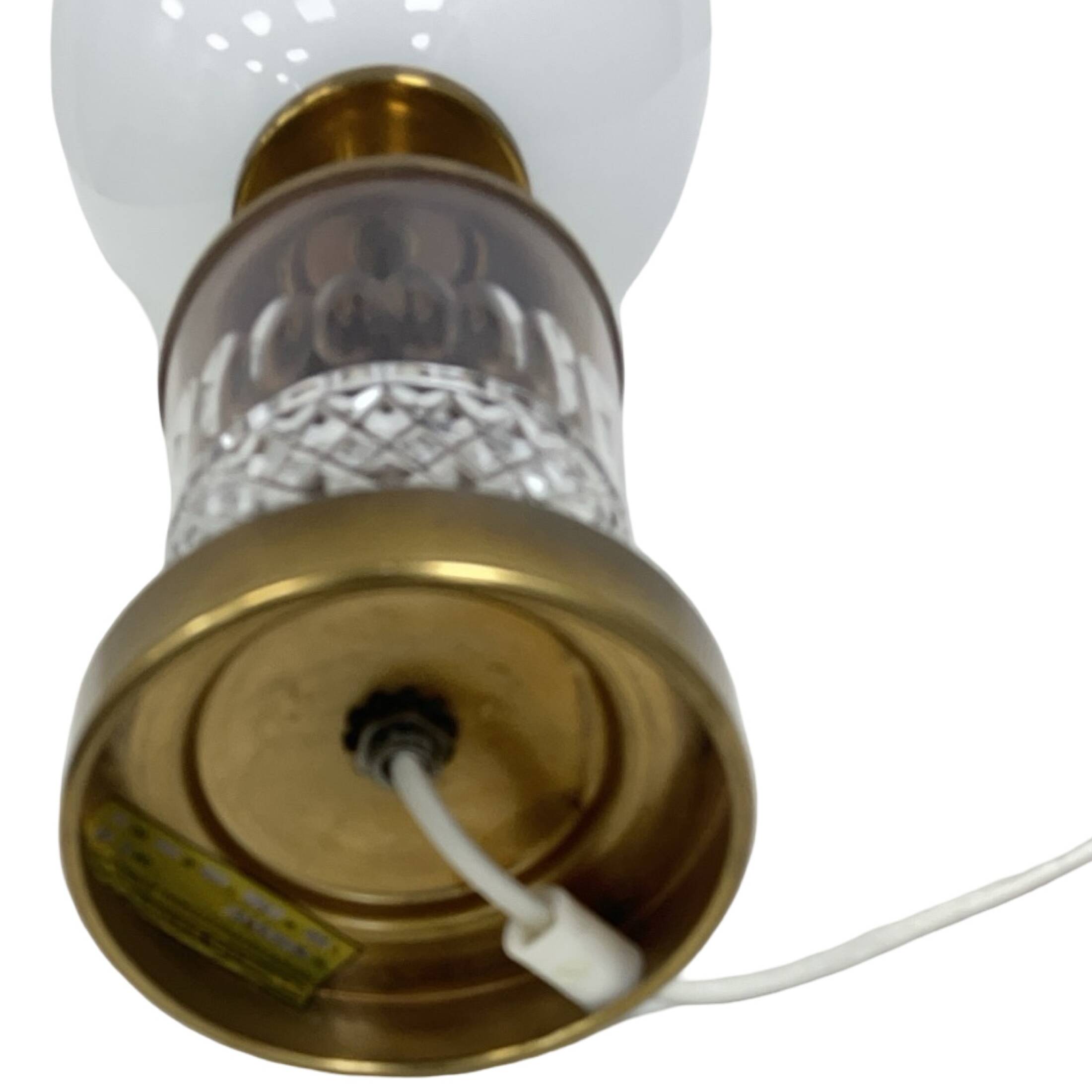 AKA Leuchten – Crystal and Brass Table Lamp, Germany, 1970s, Mid-Century Mo