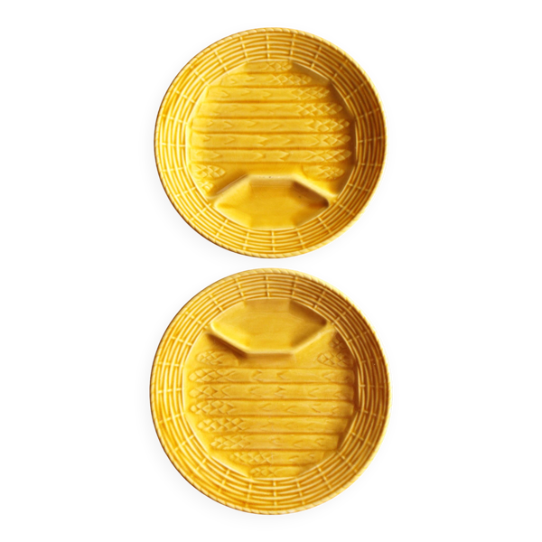 2 assiettes à asperges Sarreguemines