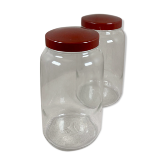 2 jars of 2 liters glass