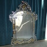 Baroque mirror murano eglomized height 166 x 110 early twentieth