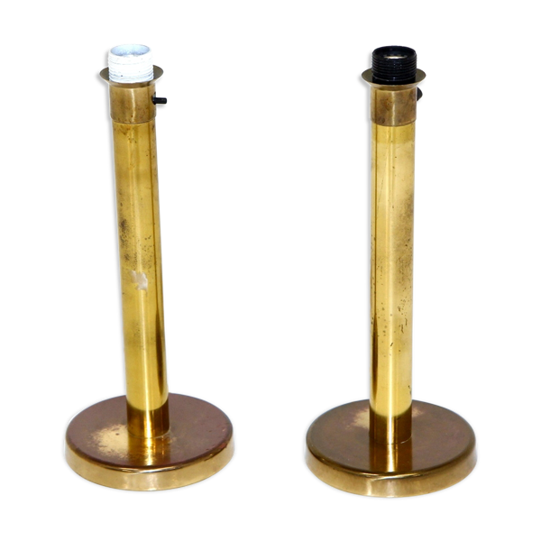 Set de 2 lampes de table en métal, Suède, 1970