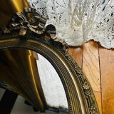 Grand miroir ancien ovale