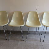 4 Herman Miller cream Eames shell chairs