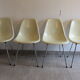 4 chaises coque Eames crème Herman Miller