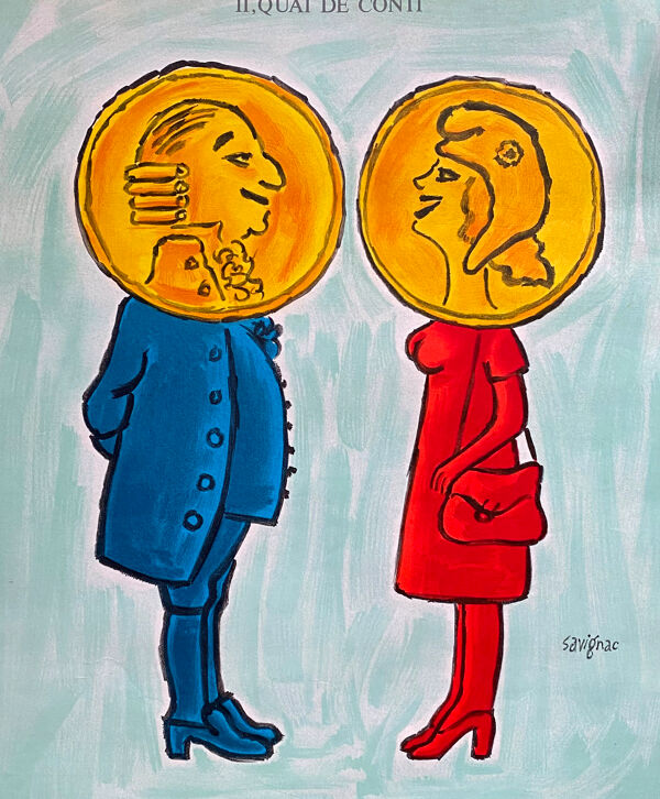 Affiche originale ''La Monnaie de Paris'' Raymond Savignac 39x53cm 1981