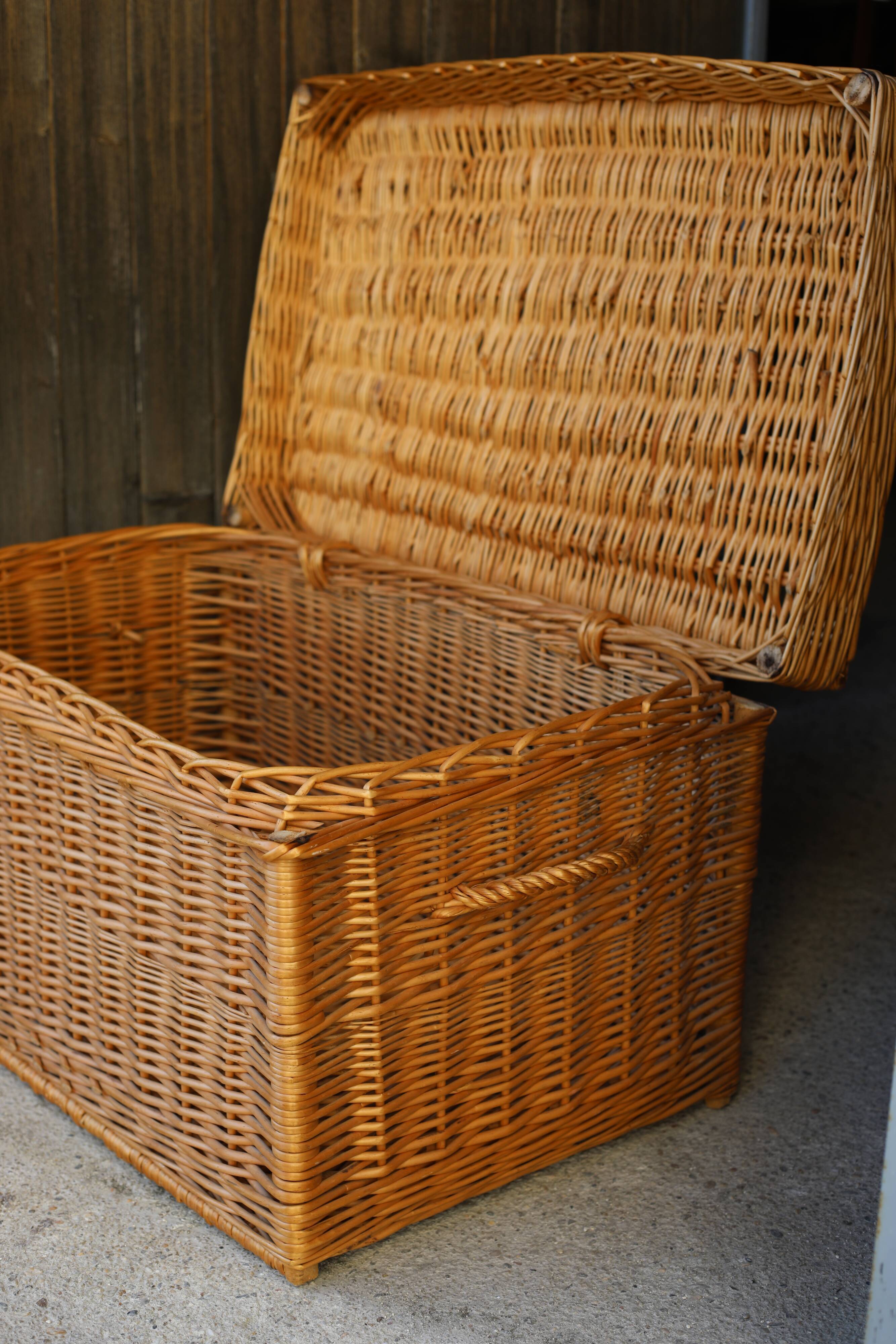 Large wicker trunk