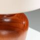 Lampe de table en bois massif avec abat-jour conique