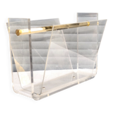 Vintage plexiglass magazine rack