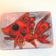Box in red and gray ceramic of Vallauris / vintage years 60-70