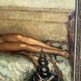 Fernand Majorel ( 1898-1965) Young asleep - oil on canvas orientalist
