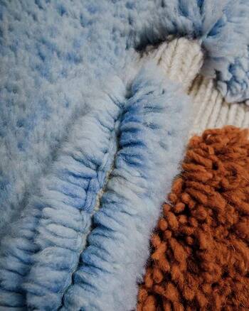 handmade natural wool rug 2x3m