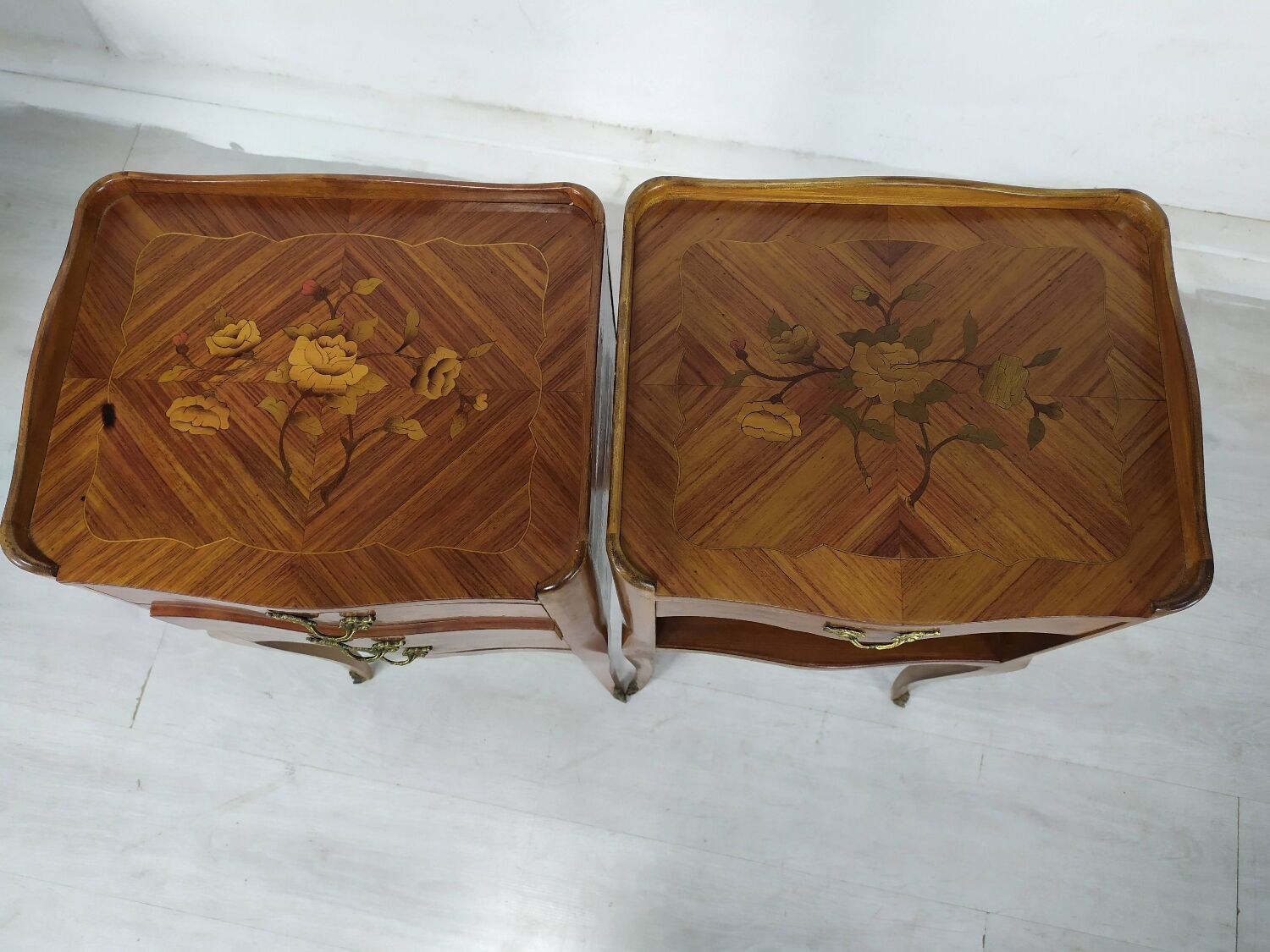 Pair of Louis XV style bedside tables