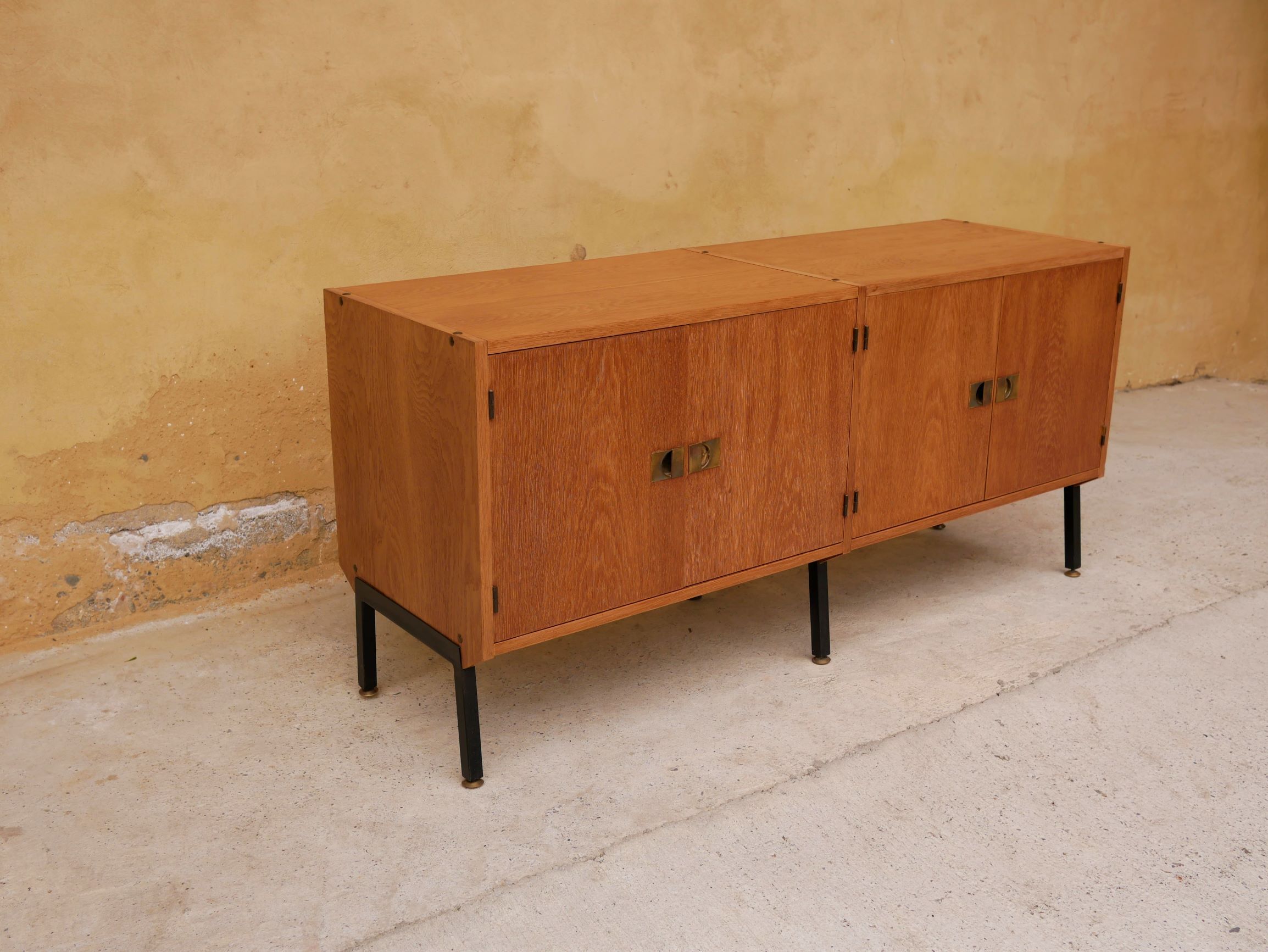 Vintage sideboard by René-Jean Caillette for Charron editions