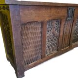 Oak chest with Gothic panels, France, 16th century