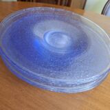Vintage Biot bubble glass plates/dishes 30 cm