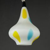 Mid-Century Multicoloured Opaline Glass Pendant Lamp by Stilnovo, Italy, 1950s