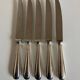 Set of 5 brasserie knives in silver display 1950