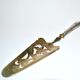 Antique pie shovel in filled silver and gilded metal engraved 1900