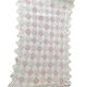 Pink and white crochet single bedspread 135X210 cm