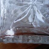 Glass whiskey carafe with spike pattern