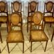 Canned chairs X 8, Louis XVI style, early XX, stamped Flandrin Paris