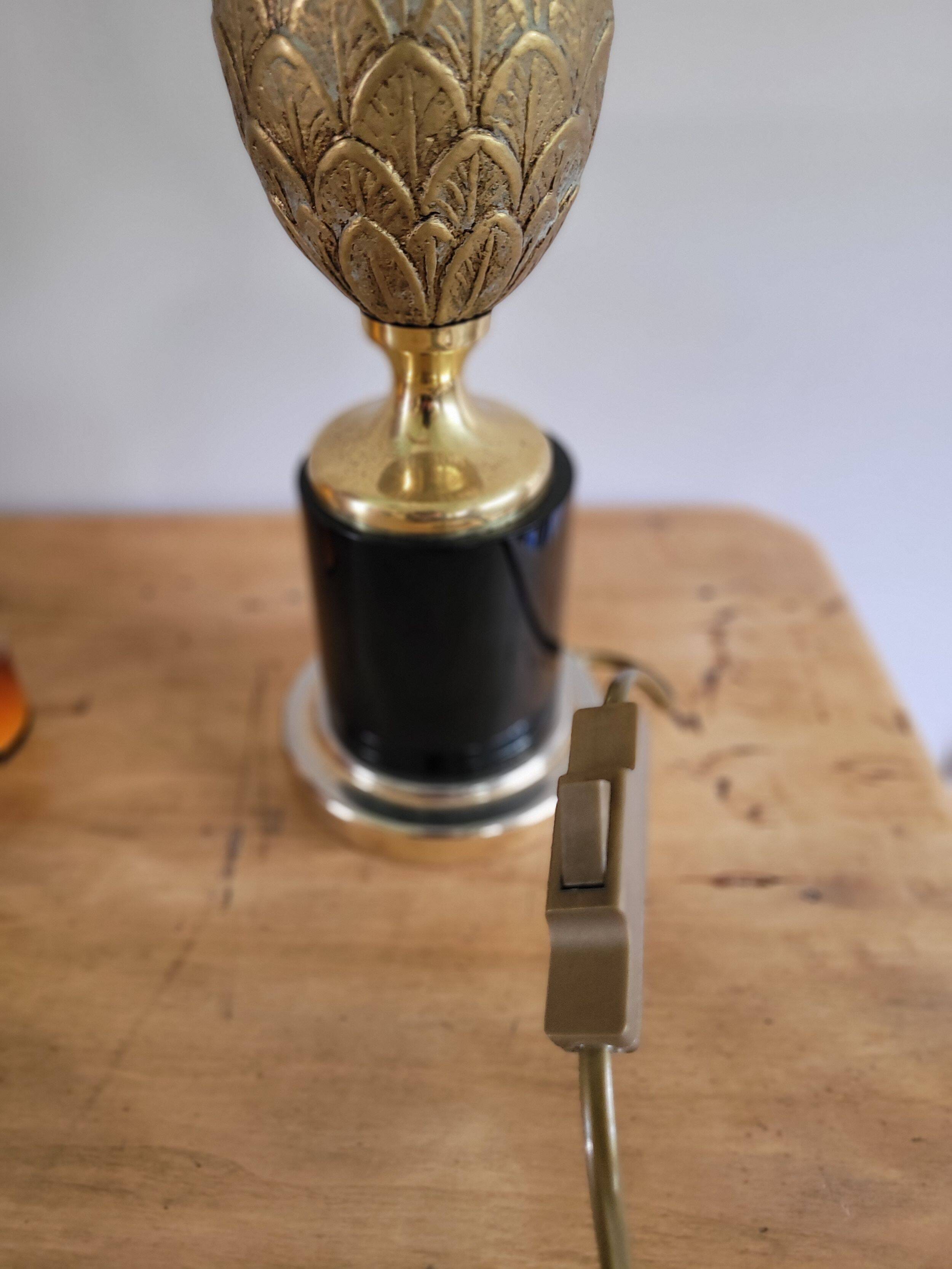 Hollywood Regency Pineapple Lamp 1960s