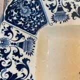 Plat rectangulaire, Manufacture de Gien modèle Carré bleu