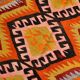 6x9 Orange & Balck Handmade Tribal Vintage Kilim Rug