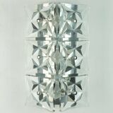 Kinkeldey mid century SCONCE crystal glass and chrome 6 glass prisms 1960s