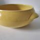 Salins Miramar lemon yellow dish – textured earthenware, 1950s–60s