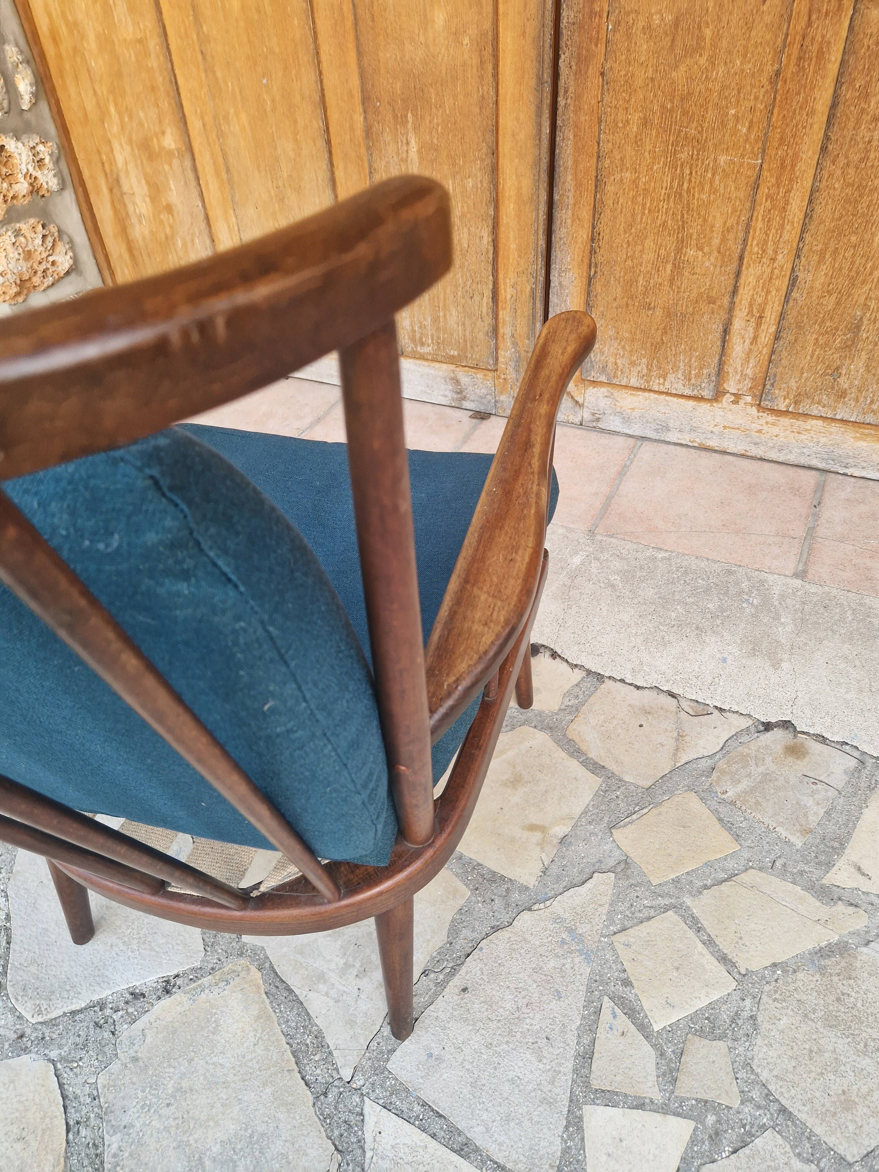 Fauteuil Baumann éventail vintage