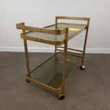 Desserte bar à roulettes années 80