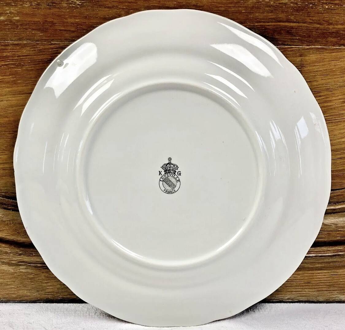 6 dessert plates 22.7 cm Lunéville street light model