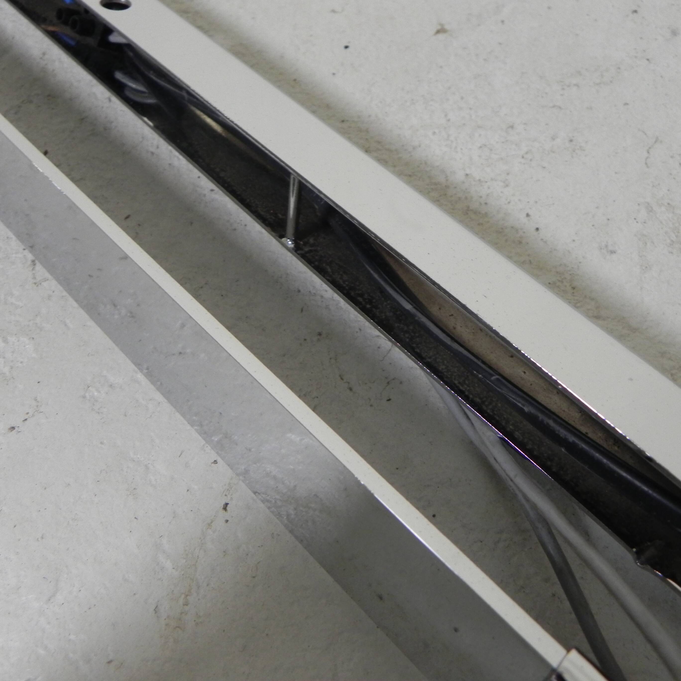 2 chrome ball spots on rail, 1950s