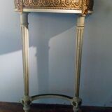 Golden and gray console