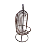 Fauteuil suspendu en rotin et bambou