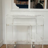 Rolling dessert trolley Plexiglas David Lange