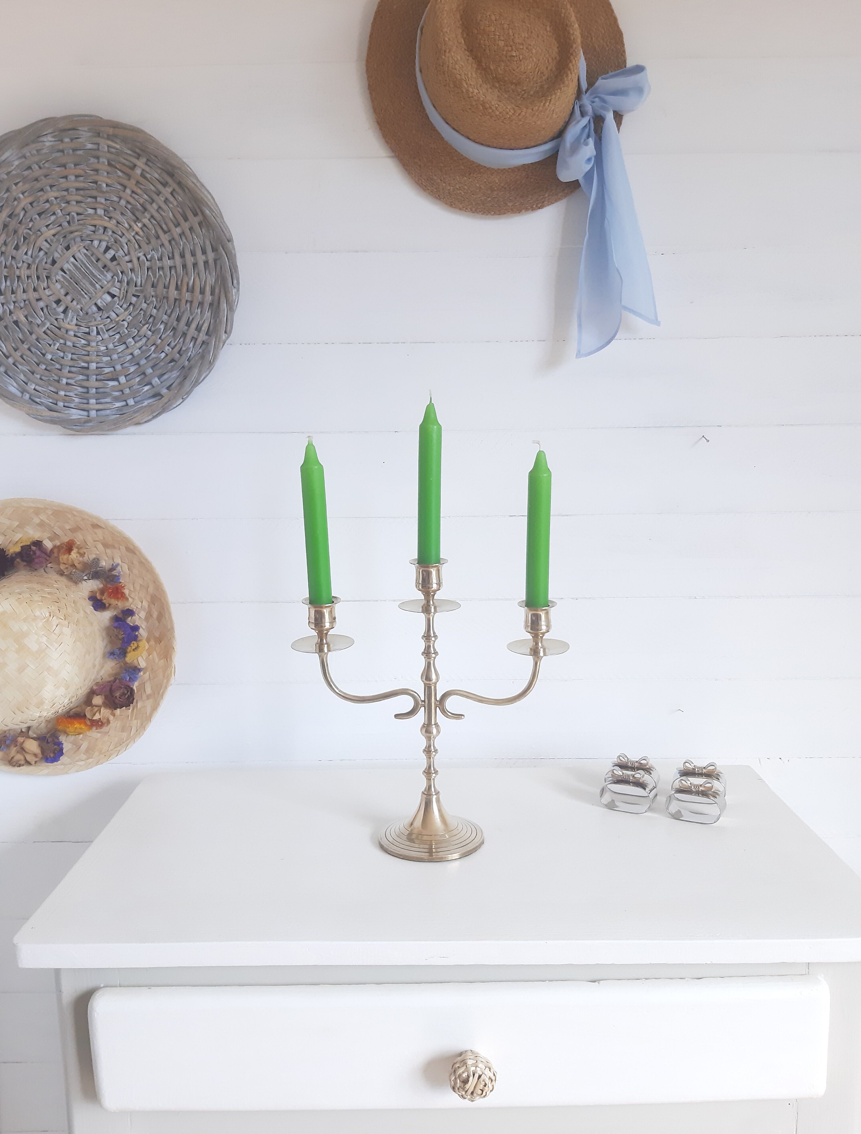 Brass chandelier/candle holder