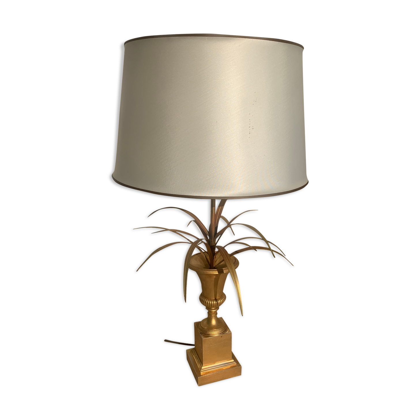 Bronze Palm lamp by Maison Charles