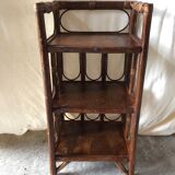 Old Sellette Tablet 3 Vintage Rotin Shelves