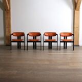 Ensemble de 4 chaises Pamplona par Augusto Savini pour Pozzi, Italie, années 1960