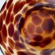 Vintage 70s bowl in speckled amber glass Murano glass