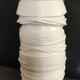 Vase tubular shape MODERNIST in ceramic enamelled White 30.5 cm