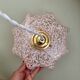 Suspension, abat-jour ancien en verre de Clichy rose
