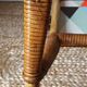 Vintage bamboo and rattan serving cart