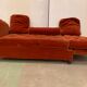 Art Deco velvet bench removable side XX century