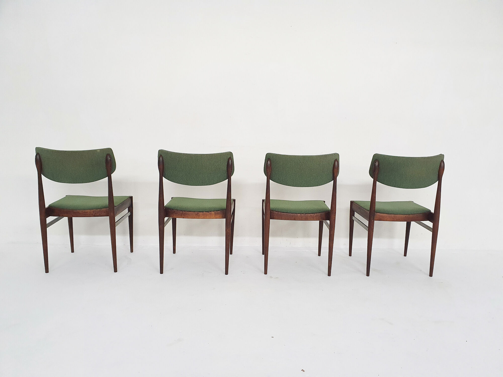 Set of four rosewood awa dining chairs, the netherlands 1960's