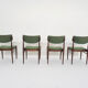 Set of four rosewood awa dining chairs, the netherlands 1960's